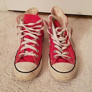Red high top converse